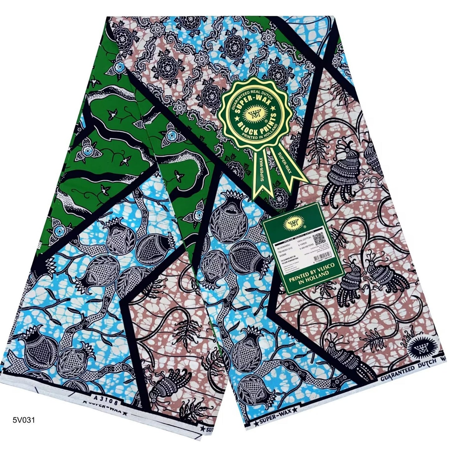 Printed Super Wax Fabric African