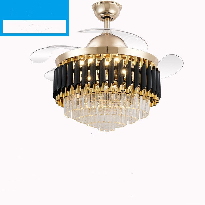 LED Frequency Conversion Fan Light Crystal Chandelier