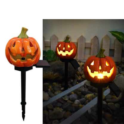 Solar Pumpkin Lantern Garden Decor