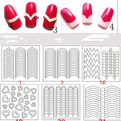 Manicure French-style Nail Stickers Smile Sticker Nail Beauty Tools Products