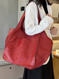 Simple Large Bag Soft Leather Large Capacity One Shoulder Portable Tote Bag