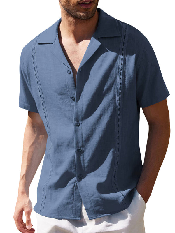 Men's Casual Linen Guayabera Shirt