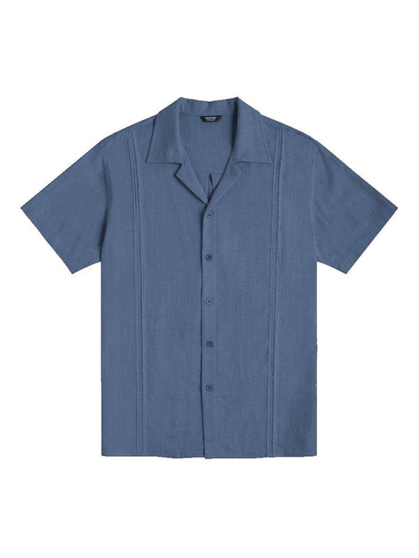 Men's Casual Linen Guayabera Shirt