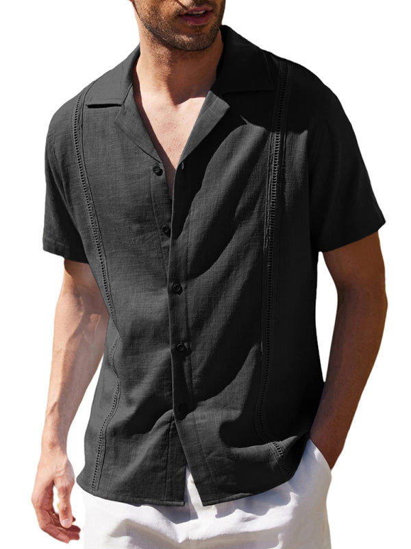 Men's Casual Linen Guayabera Shirt