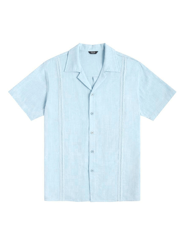 Men's Casual Linen Guayabera Shirt