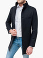 Men's slim woolen coat with stand collar