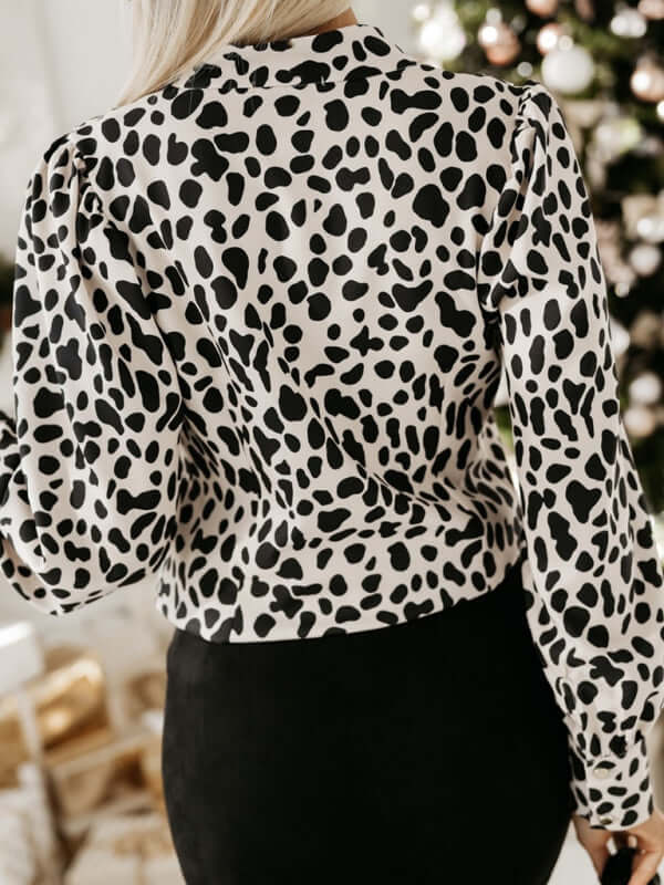 New Fashion Printed Long Sleeve V-Neck Shirt