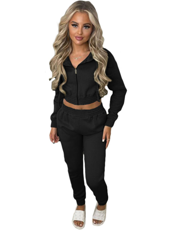 New Plush Hoodies with Hooded Sportswear Casual Set