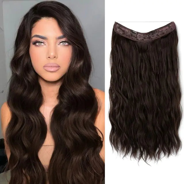 SARLA Synthetic Wave Clip-In Hair Extensions - PureSelect