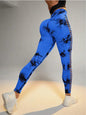 Tie-Dye High-Waist Mesh Yoga Leggings - PureSelect